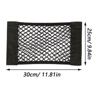 Car Back Rear Trunk Storage Net Seat Elastic String Net Magic Sticker Mesh Storage Bag Auto Organizer Seat Back Bag Freeshipping